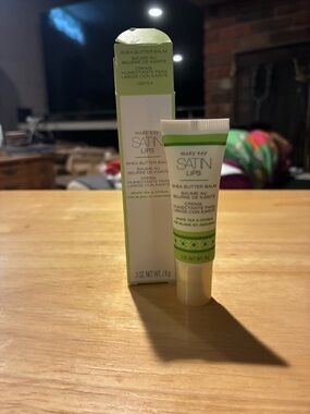 Mary Kay Satin Lips Shea Butter Balm - Light Green and White Tube